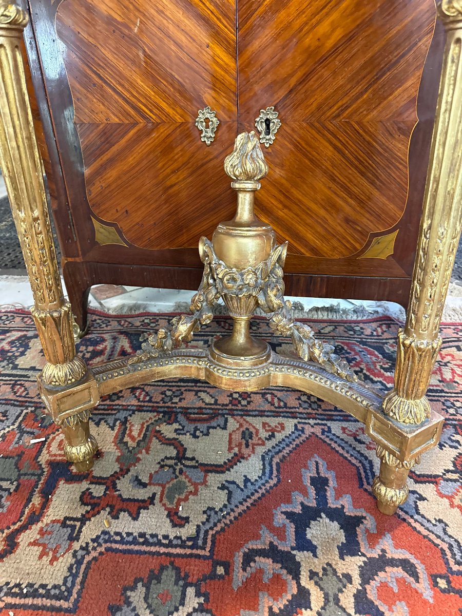  CONSOLE DEMI-LUNE EPOQUE  LOUIS XVI DIRECTOIRE -photo-3