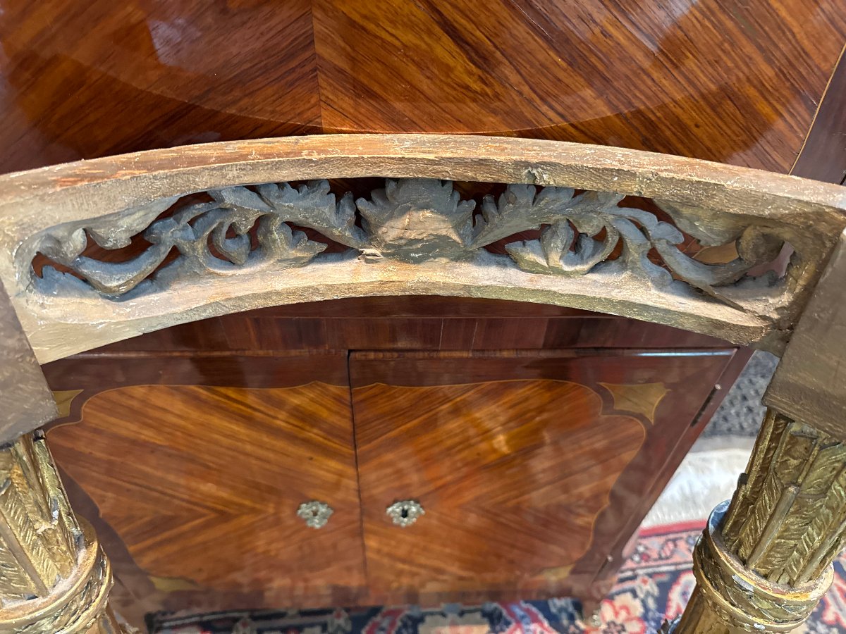  CONSOLE DEMI-LUNE EPOQUE  LOUIS XVI DIRECTOIRE -photo-7