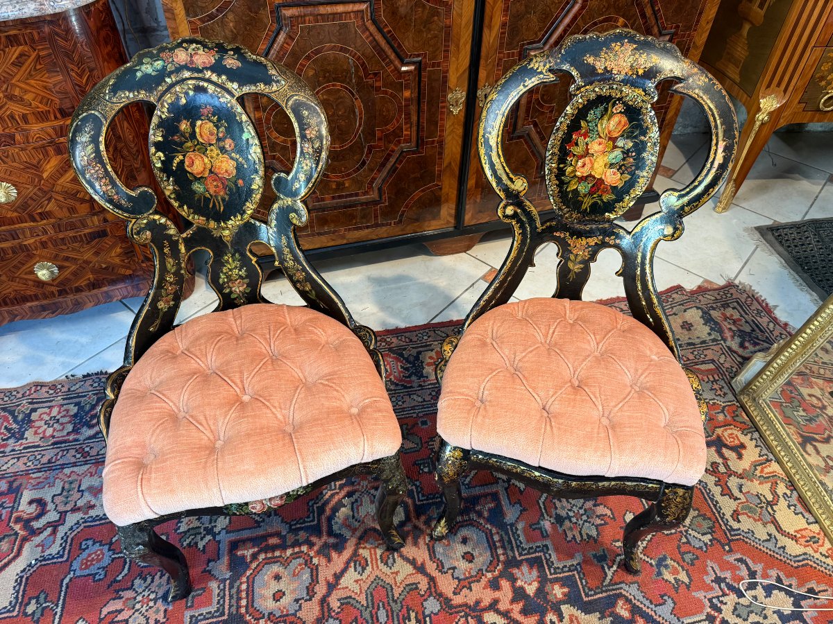 Pair Of Napoleon III Period Gondola Chairs