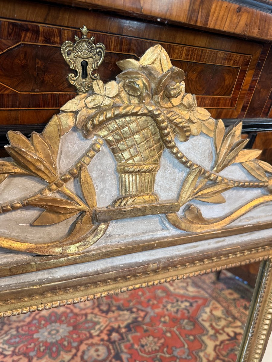 18th Century Gilded Wood Louis XV Provençale Mirror-photo-3