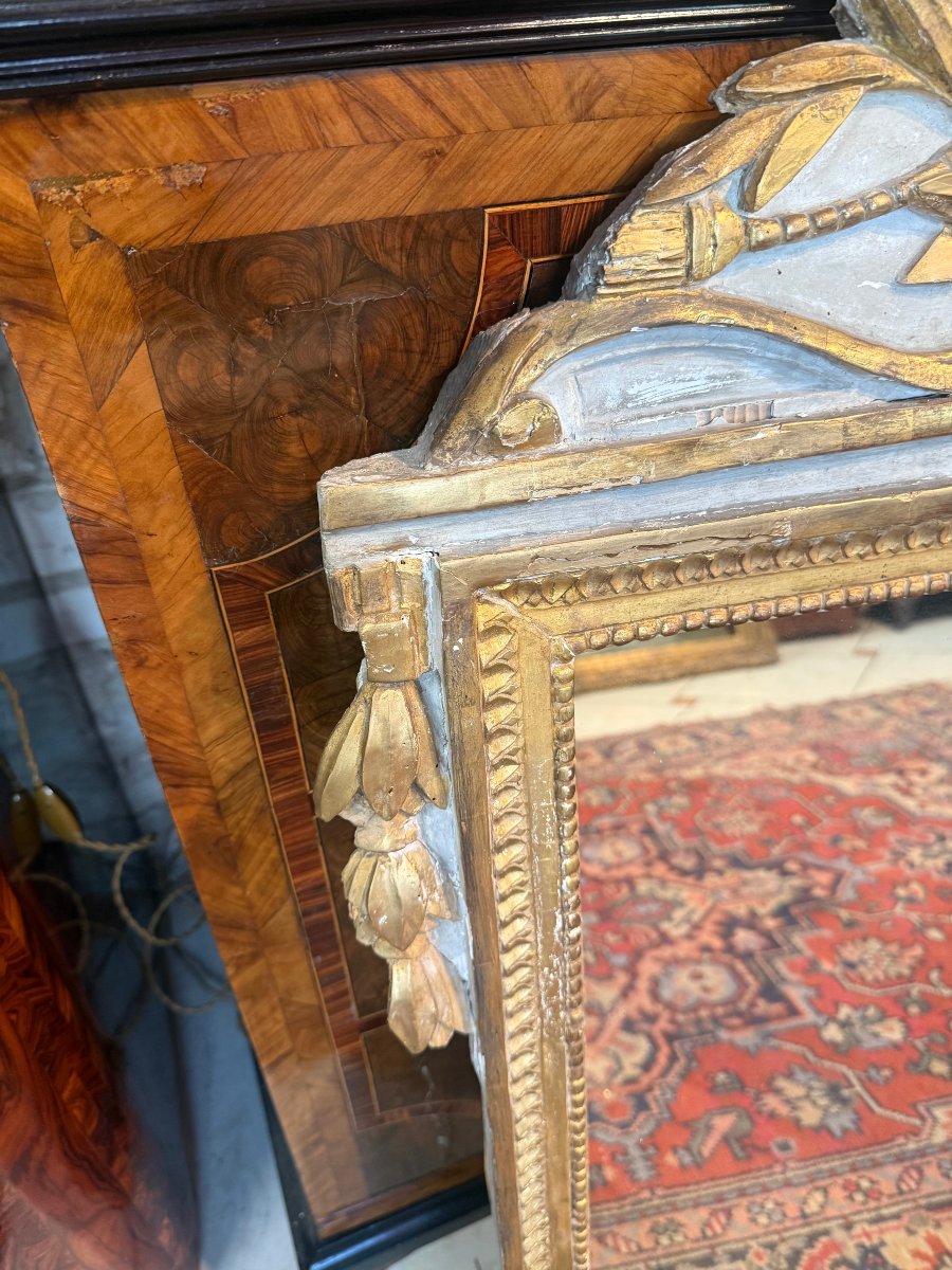 18th Century Gilded Wood Louis XV Provençale Mirror-photo-4
