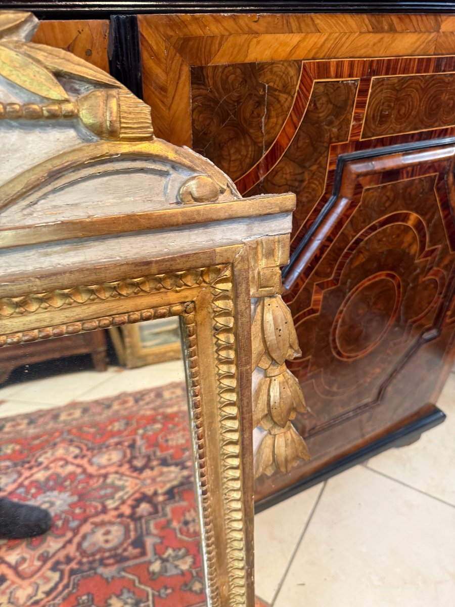 18th Century Gilded Wood Louis XV Provençale Mirror-photo-1