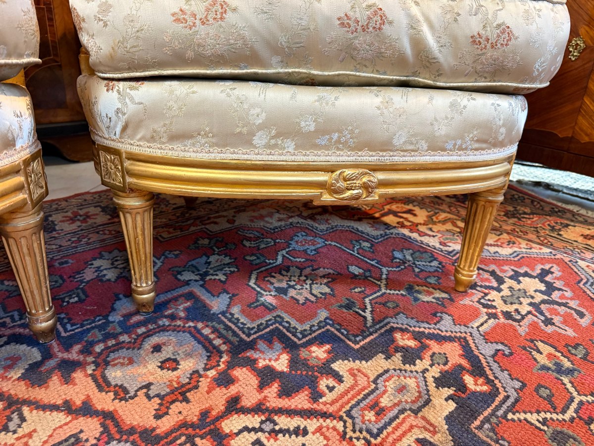 Pair Of Louis XVI Style Bergere With Ears-photo-2