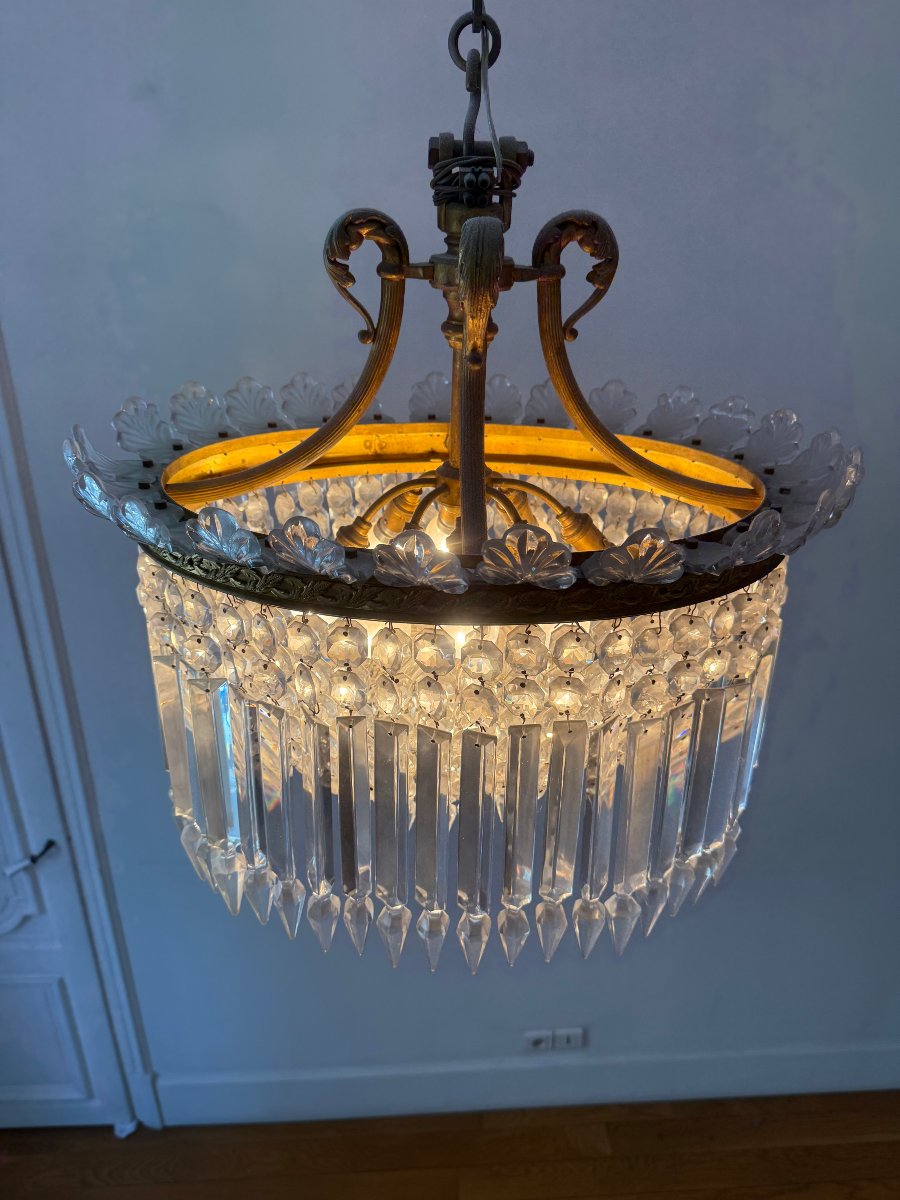 LUSTRE CRINOLINE DE LA CRISTALLERIE DE BACCARAT-photo-2