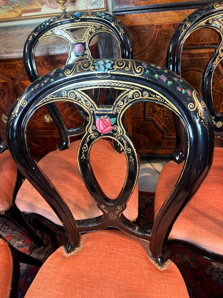 Set Of Eight Napoleon III Chairs-photo-3