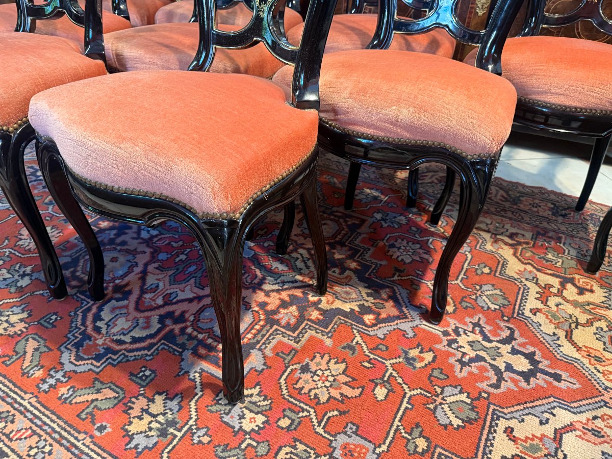 Set Of Eight Napoleon III Chairs-photo-4