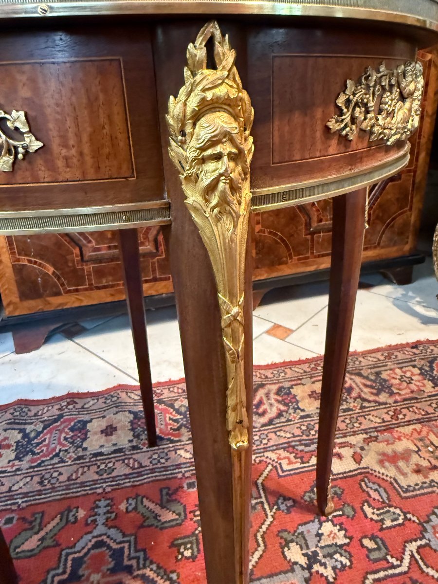 Louis XVI/napoleon III-style Side Table Attributed To François Linke-photo-3