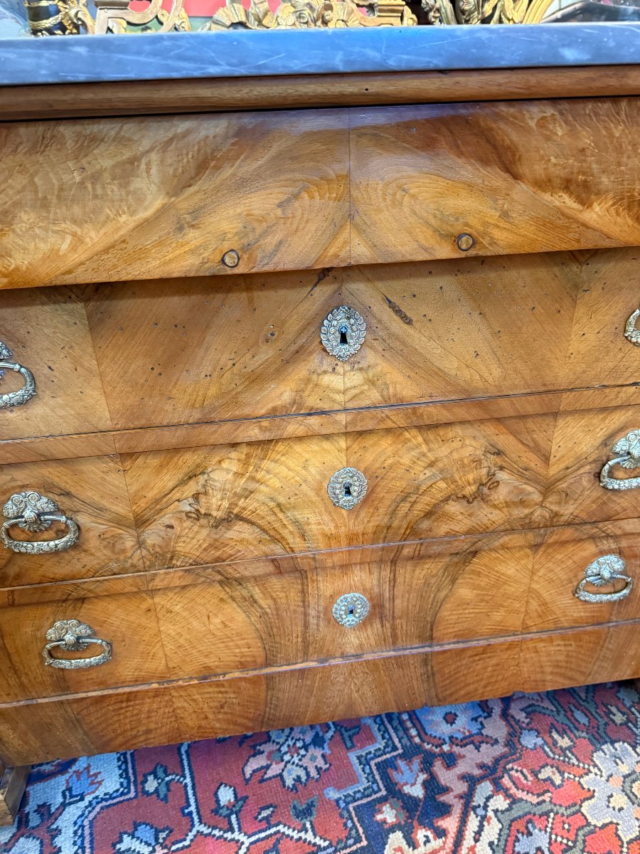 Vintage Cross-leg Chest Of Drawers, Restored-photo-4
