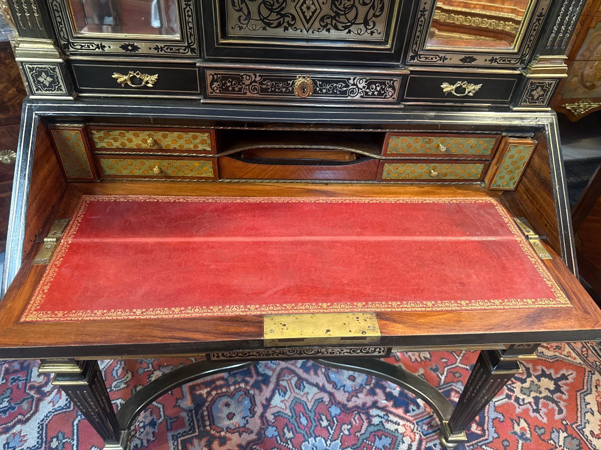 CABINET BONHEUR DU JOUR FORMANT BUREAU NAPOLEON III -photo-1