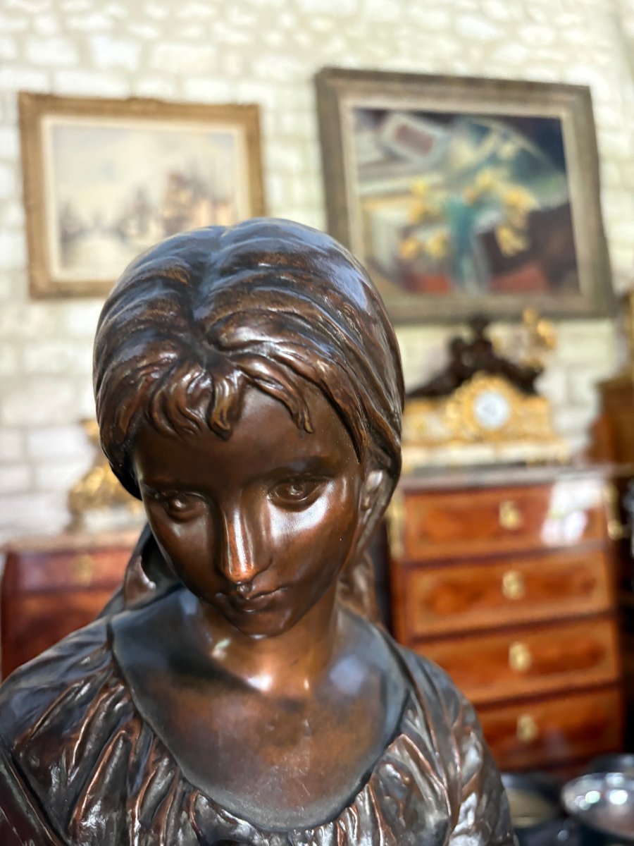 Bronze “the Girls Of Spring” Hippolyte François Moreau (1832–1927)-photo-2