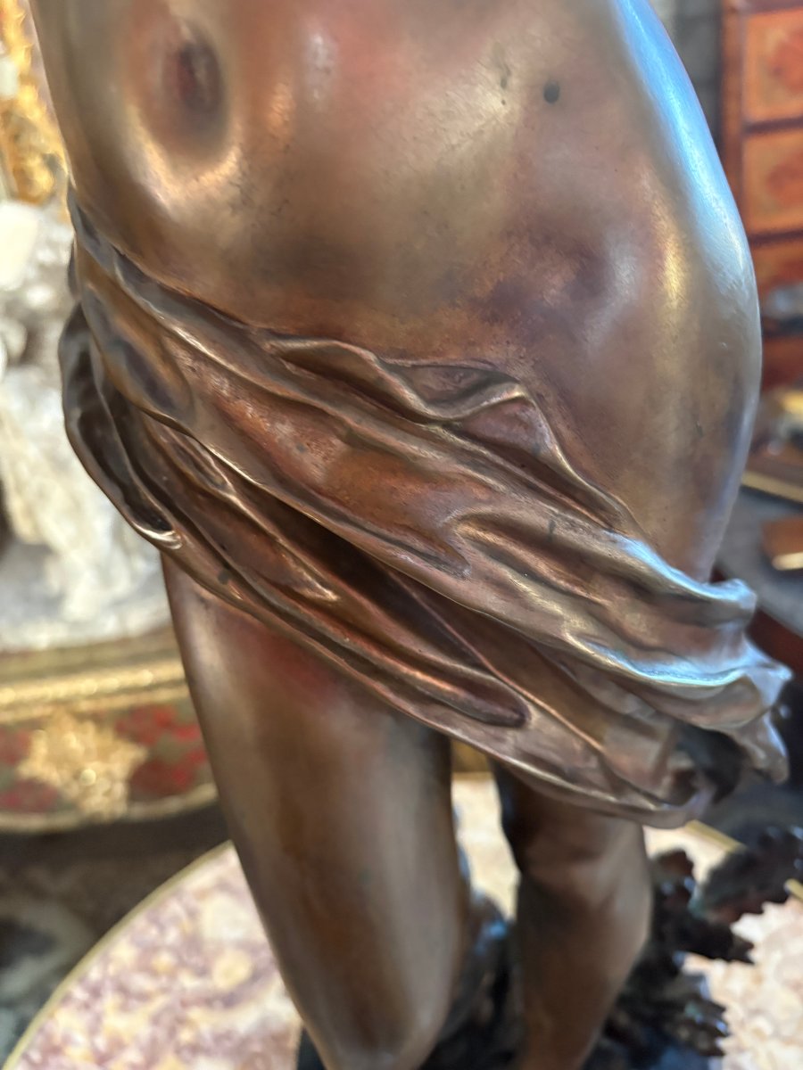 BRONZE - Félix  CHARPENTIER (1858-1924) "La Chanson"-photo-3