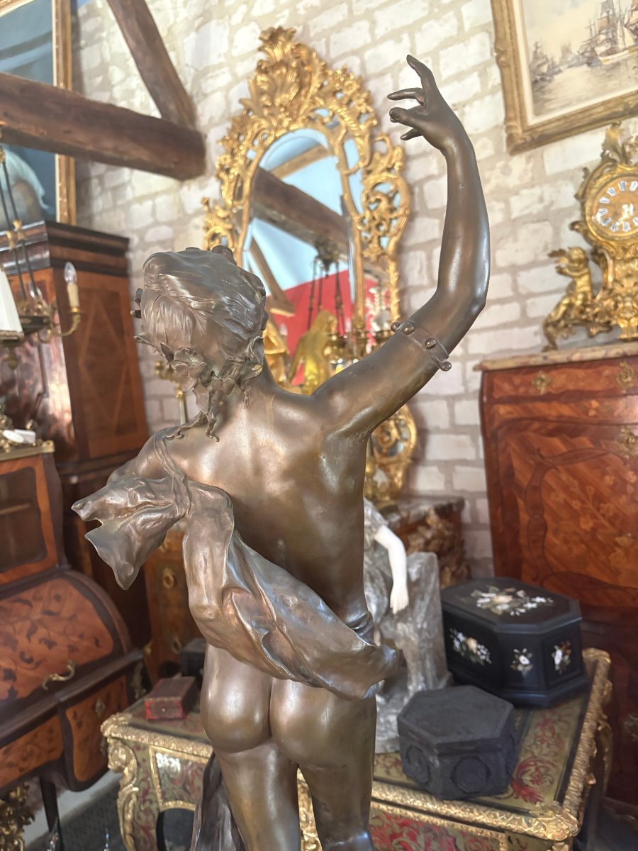 BRONZE - Félix  CHARPENTIER (1858-1924) "La Chanson"-photo-6
