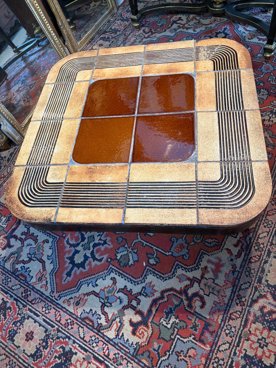 TABLE BASSE PAR  ROGER  CAPRON (1922/2006) -photo-4