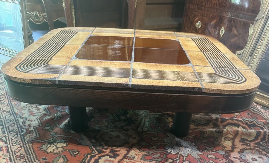 TABLE BASSE PAR  ROGER  CAPRON (1922/2006) -photo-2