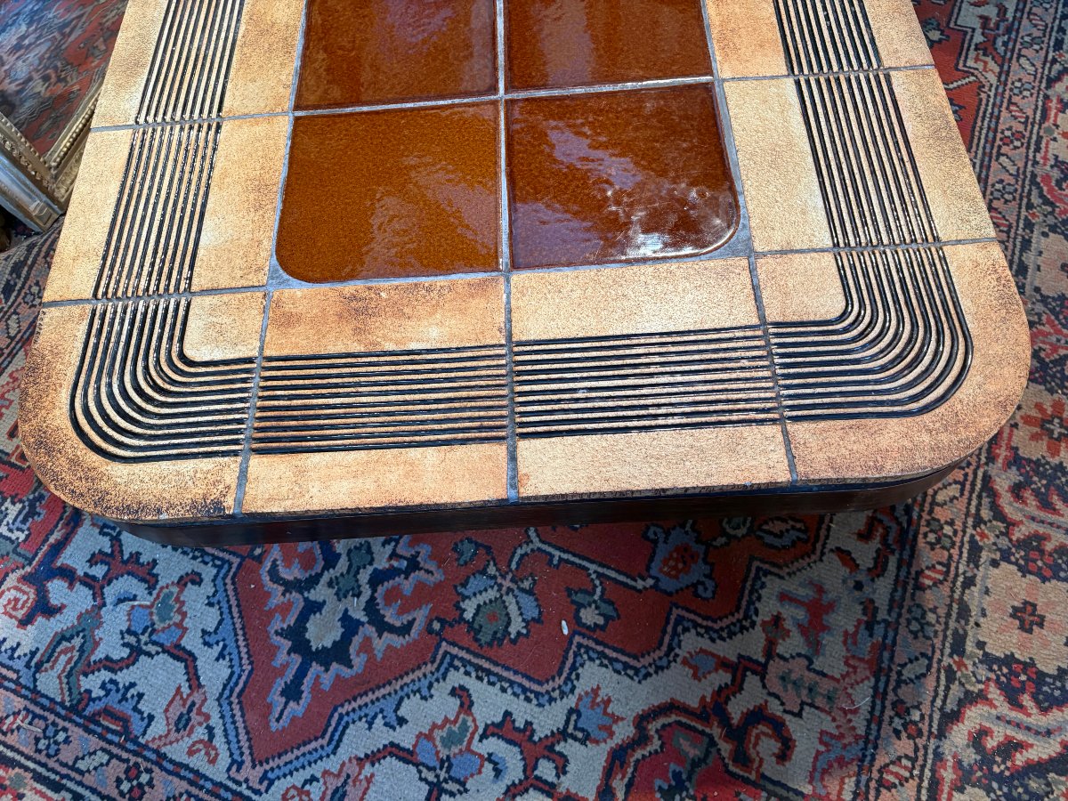 TABLE BASSE PAR  ROGER  CAPRON (1922/2006) -photo-2
