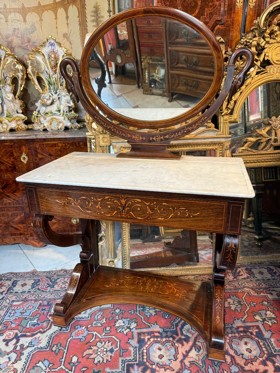 Charles X-era Dressing Table That Opens To Reveal A Writing Desk