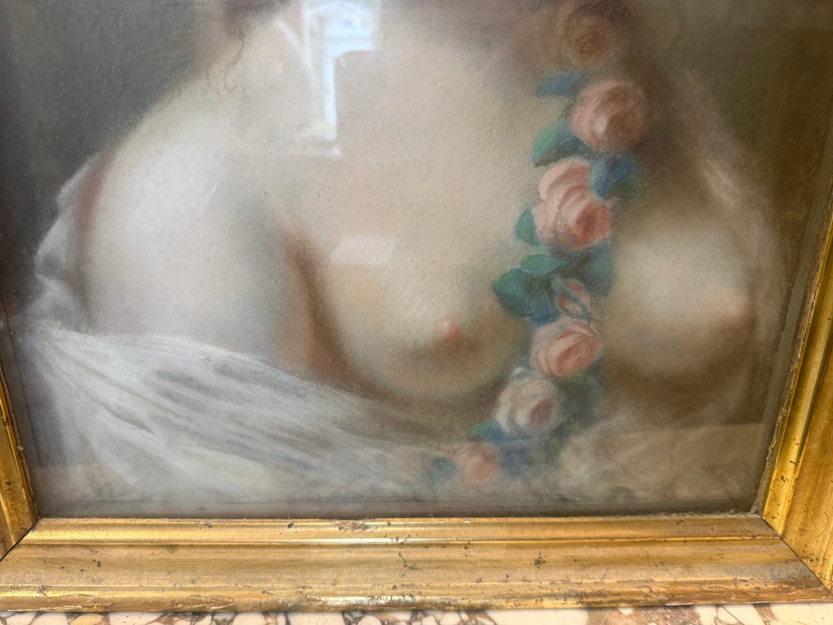 Woman's Portrait In Pastel -photo-3