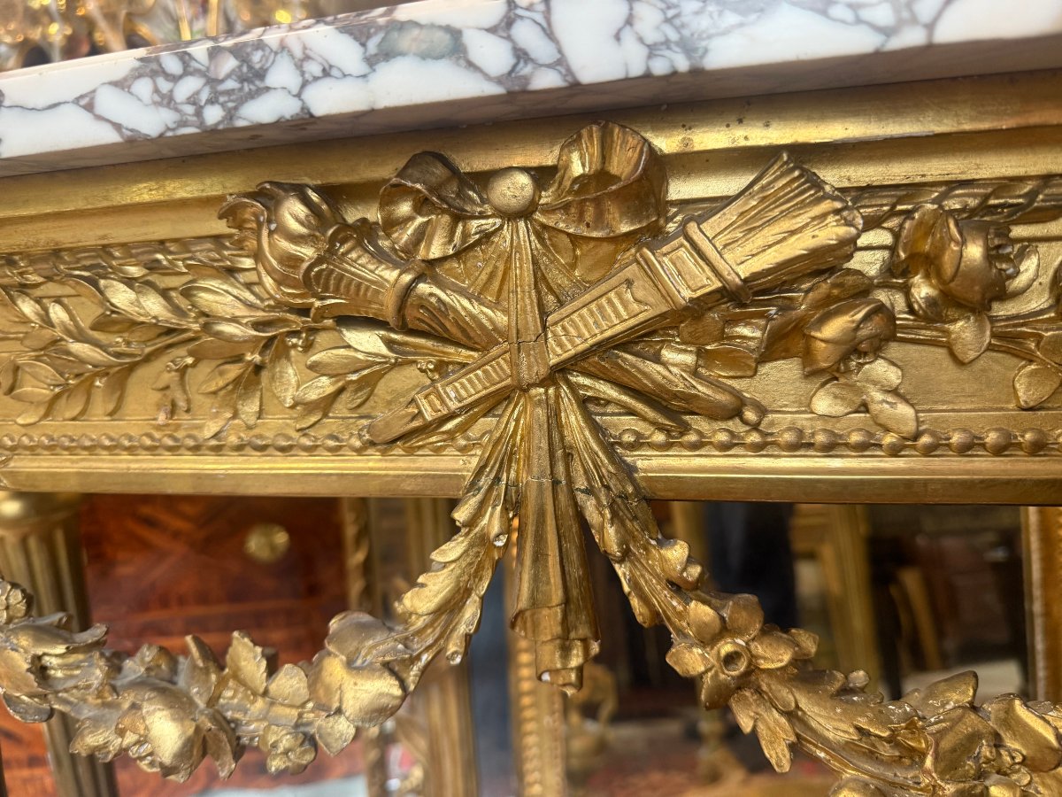 CONSOLE D’APPARAT DE STYLE LOUIS XVI-photo-3