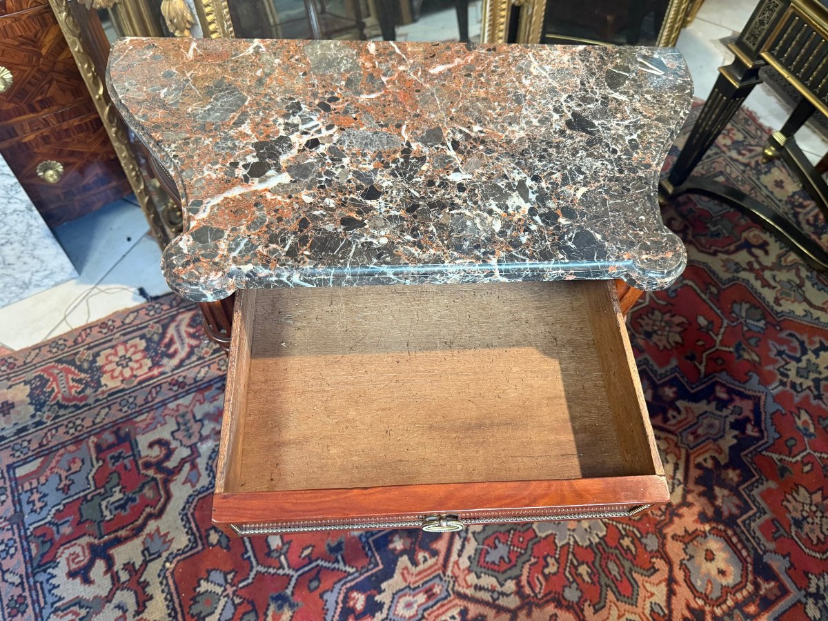 TABLE CONSOLE OU TABLE DESSERTE DE STYLE LOUIS XVI-photo-4
