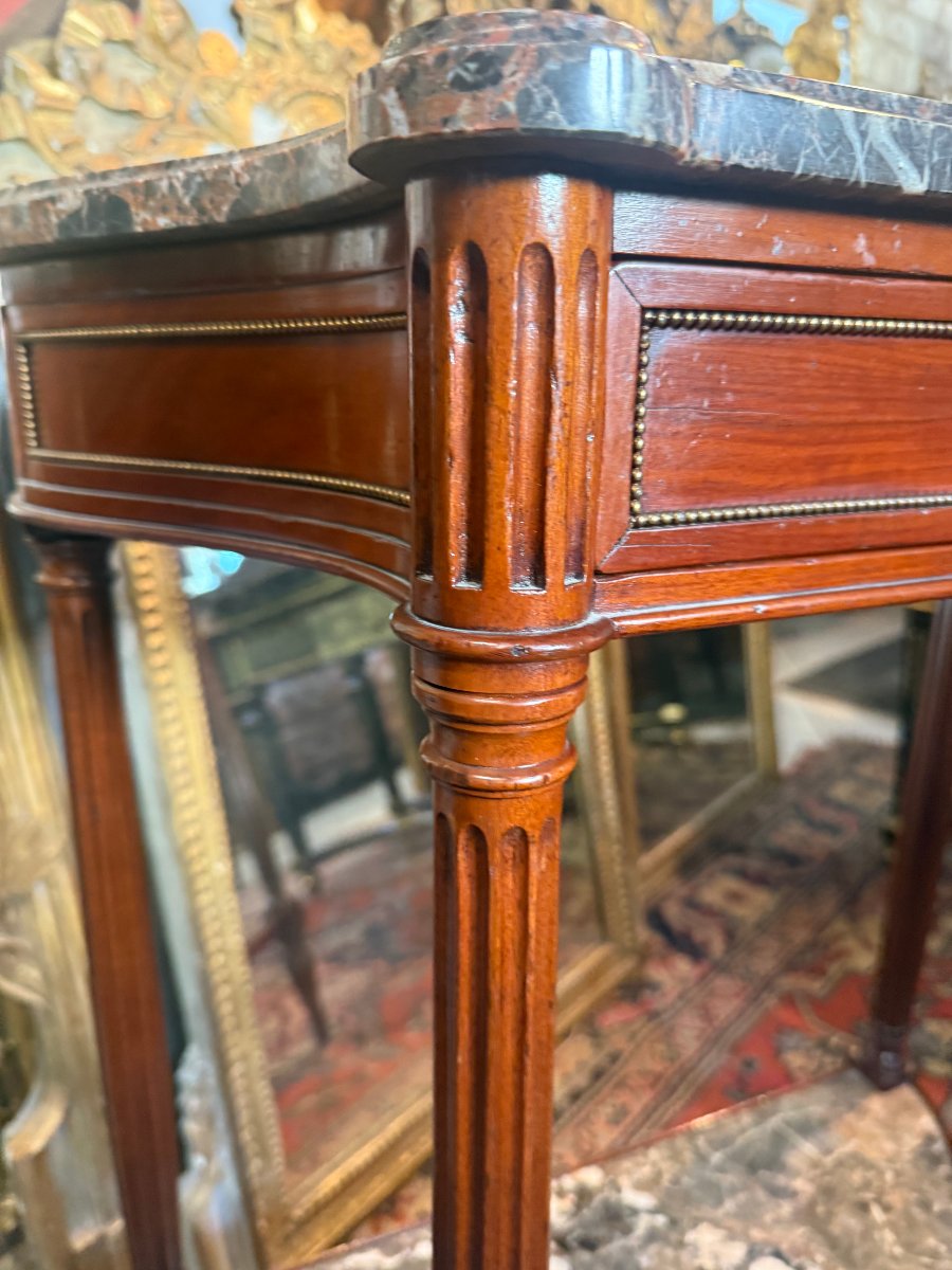 TABLE CONSOLE OU TABLE DESSERTE DE STYLE LOUIS XVI-photo-3