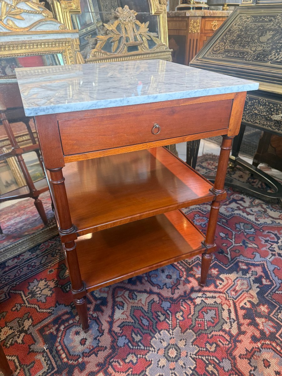 Pair Of Tables With Restauration-style Tops -photo-3