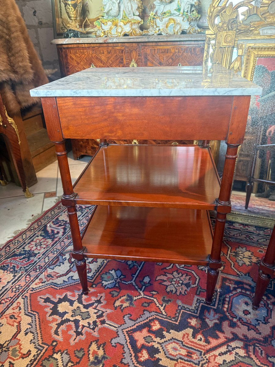 Pair Of Tables With Restauration-style Tops -photo-3