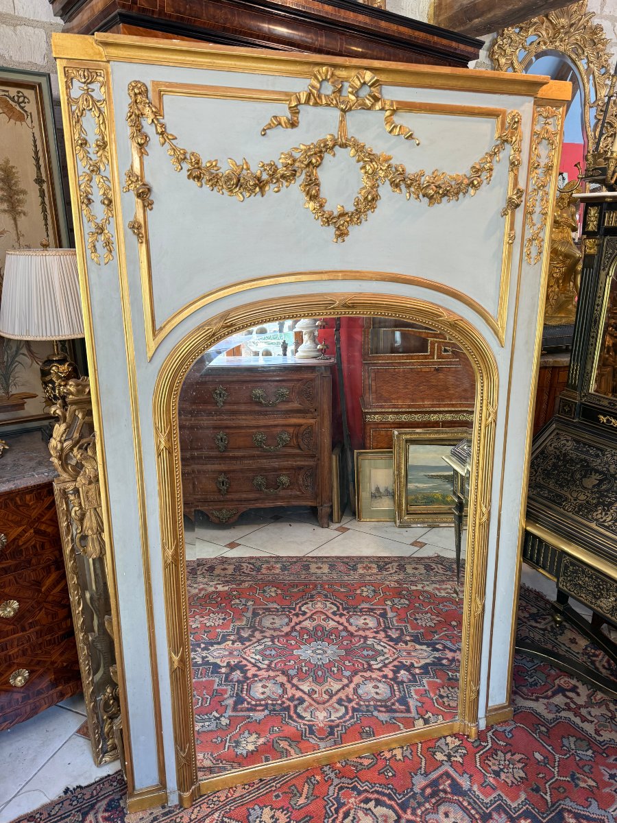 MIROIR – TRUMEAU DE STYLE LOUS XVI