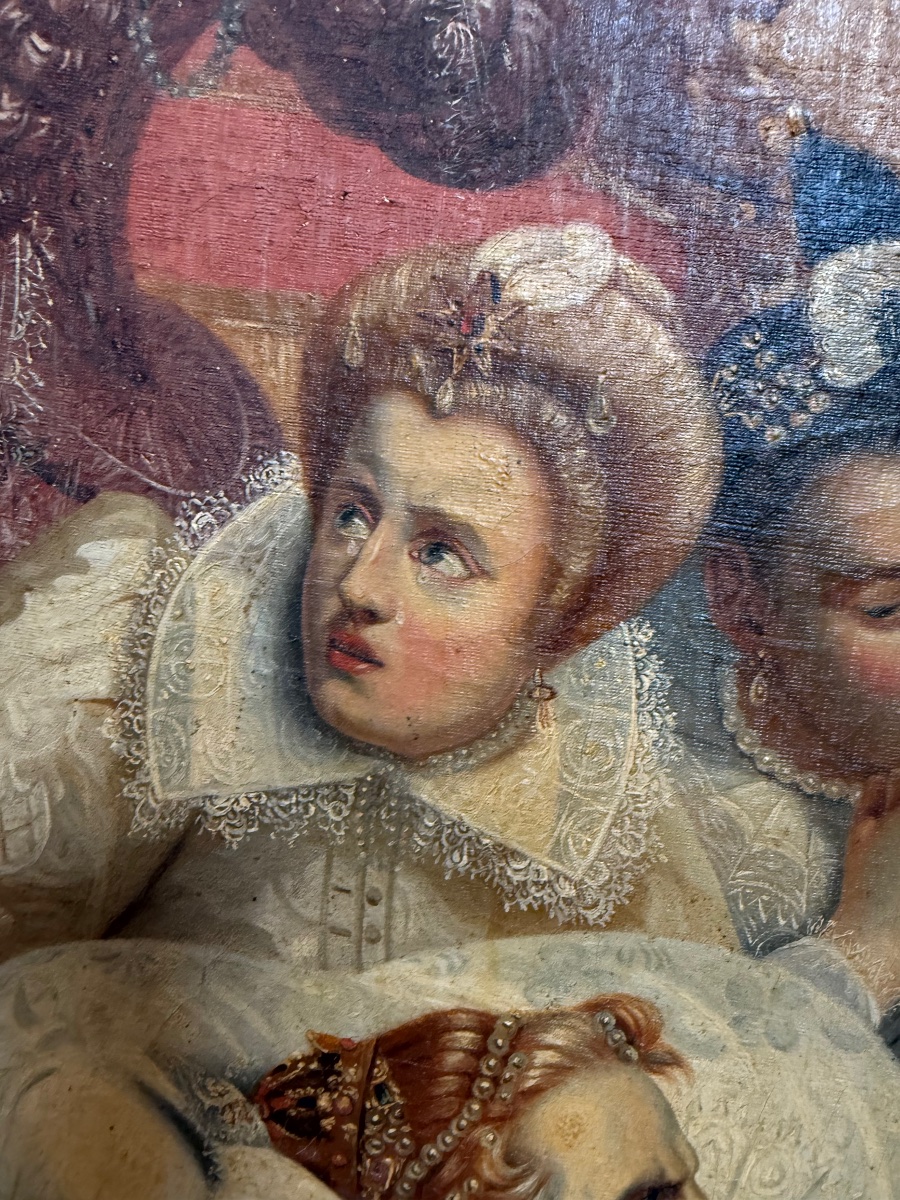 TABLEAU représentant la mort d’Elisabeth Reine d’Angleterre en 1603 d'aprés DELAROCHE-photo-5