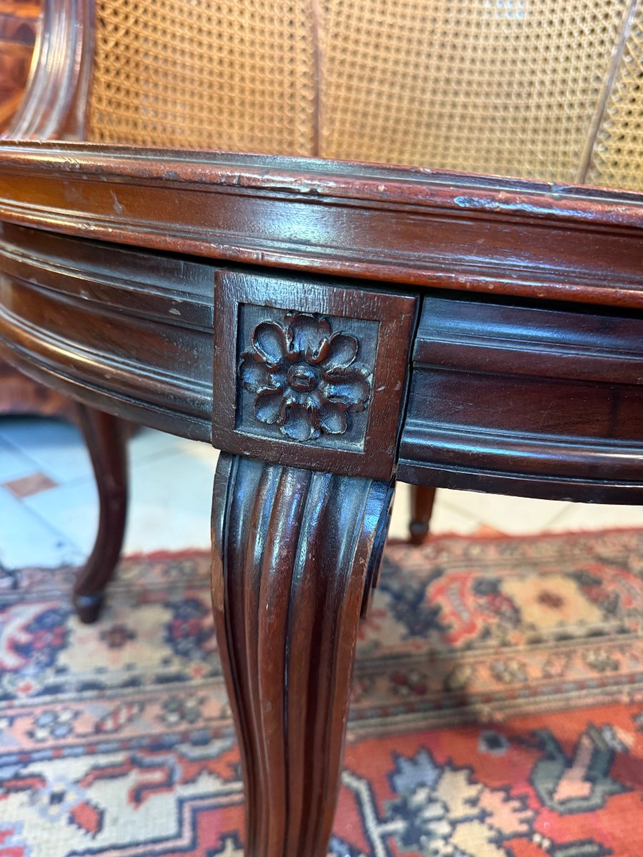 FAUTEUIL DE BUREAU TOURNANT STYLE LOUIS XVI-photo-2