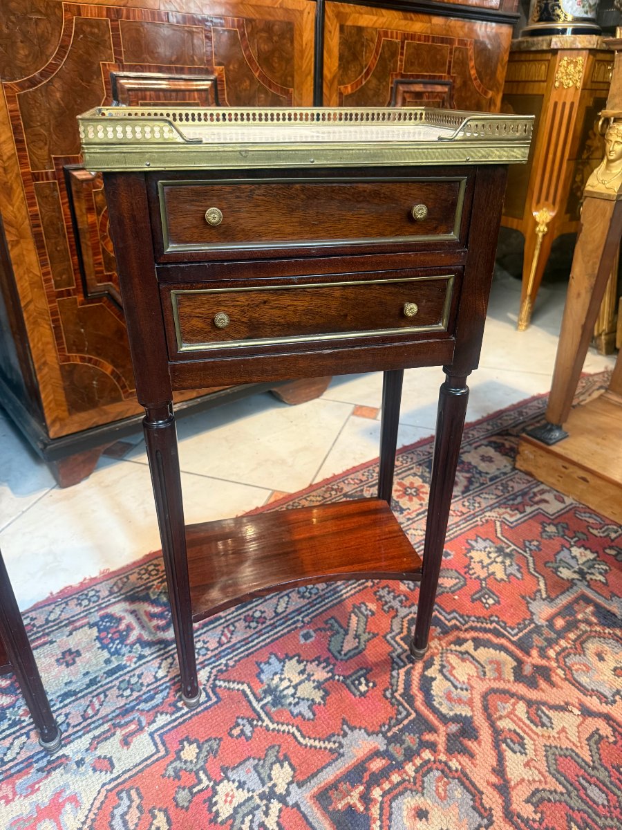 PAIRE DE CHEVETS DE STYLE LOUIS XVI-photo-2