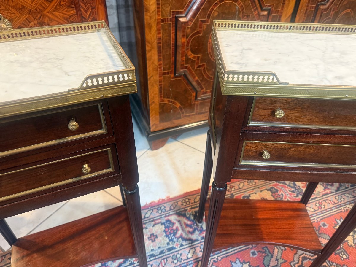 PAIRE DE CHEVETS DE STYLE LOUIS XVI-photo-3