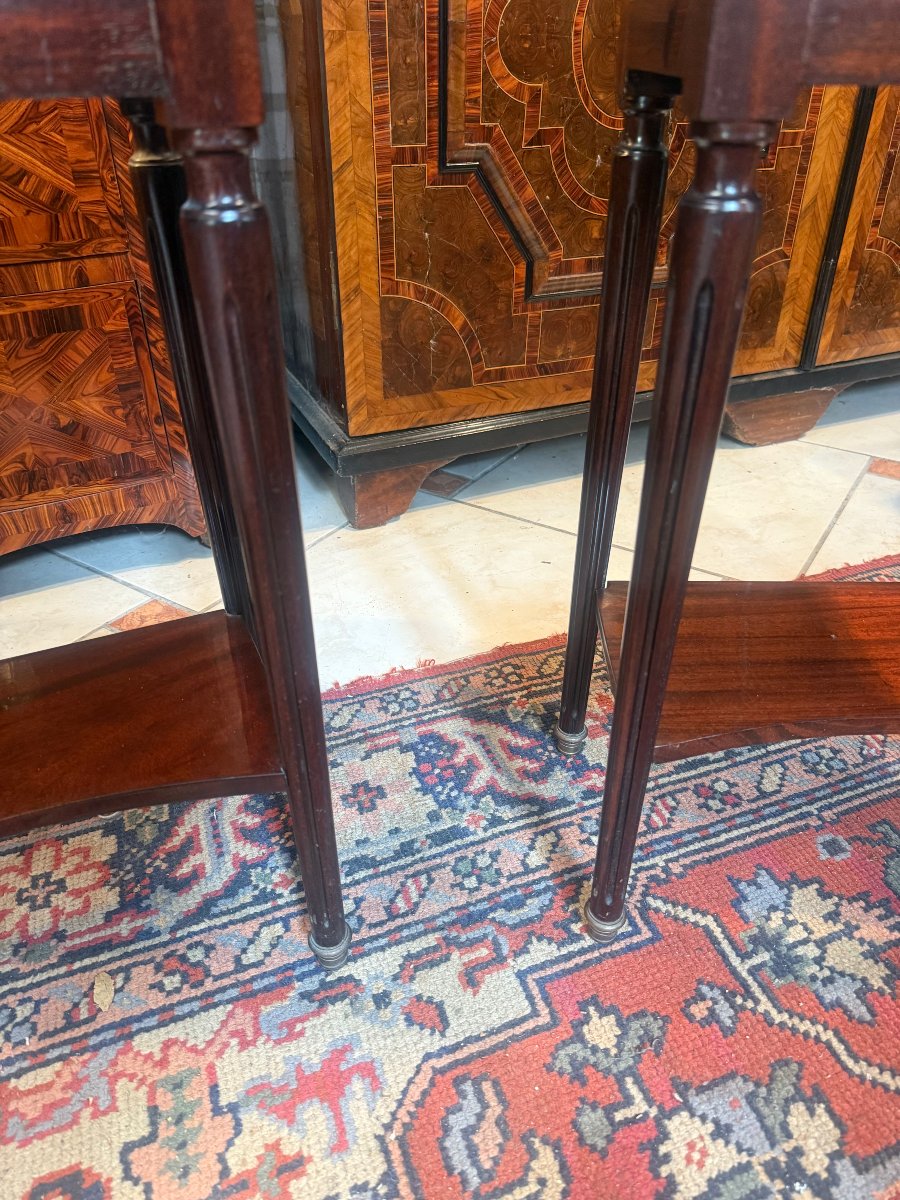 PAIRE DE CHEVETS DE STYLE LOUIS XVI-photo-2