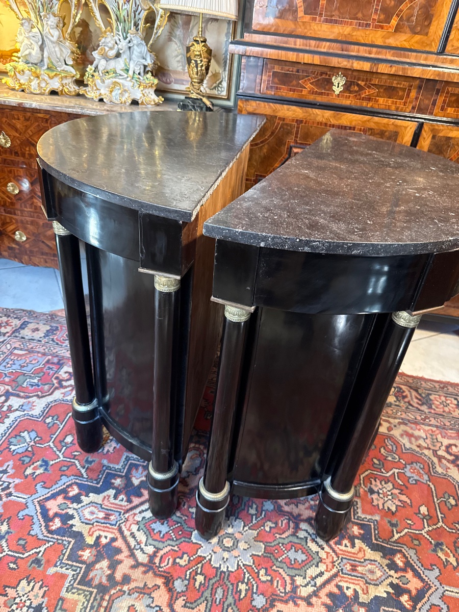 Pair Of Half-sideboards—one From The Empire Period-photo-6
