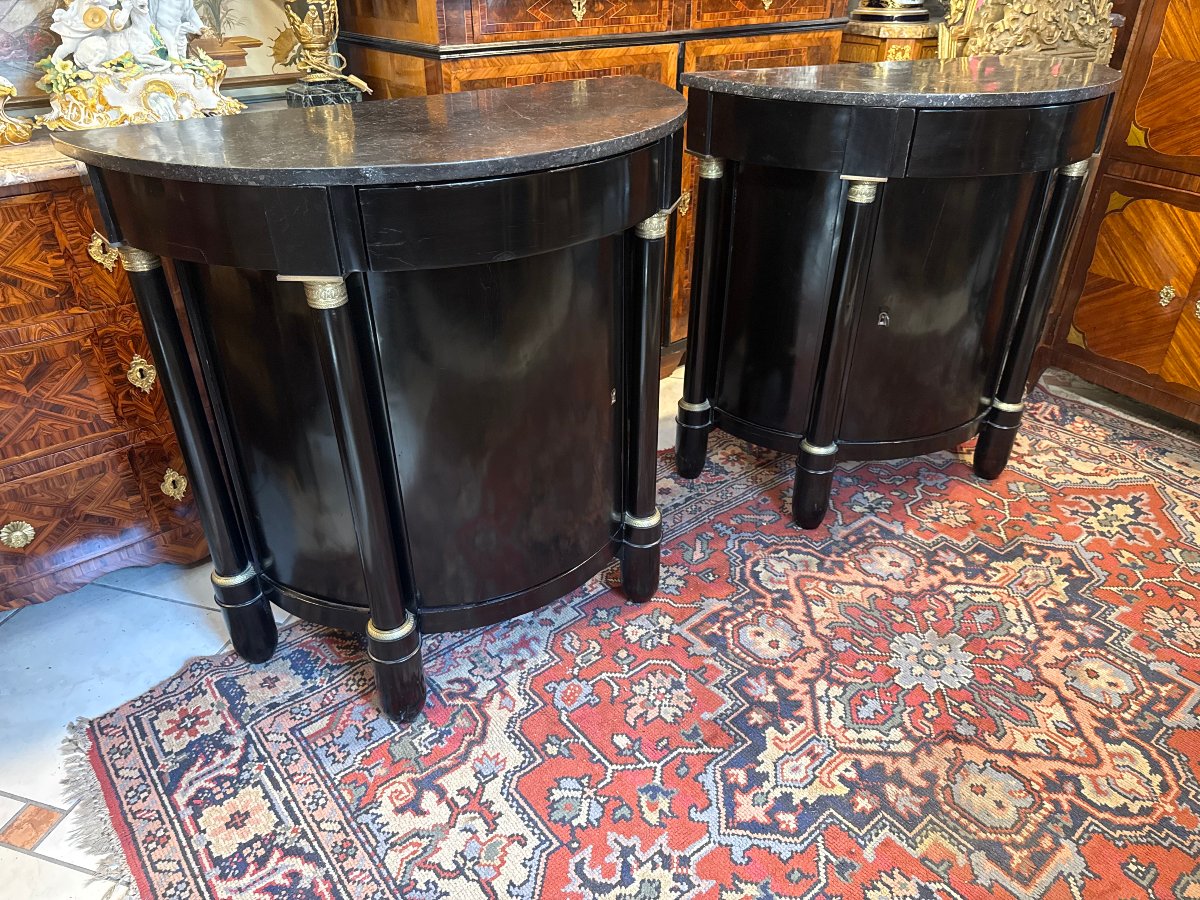 Pair Of Half-sideboards—one From The Empire Period