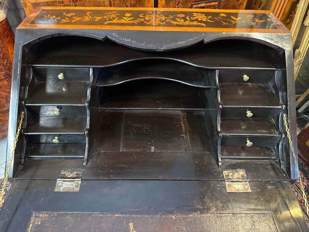 Louis XV-style Inlaid Sloping-top Desk - Napoleon III -photo-2