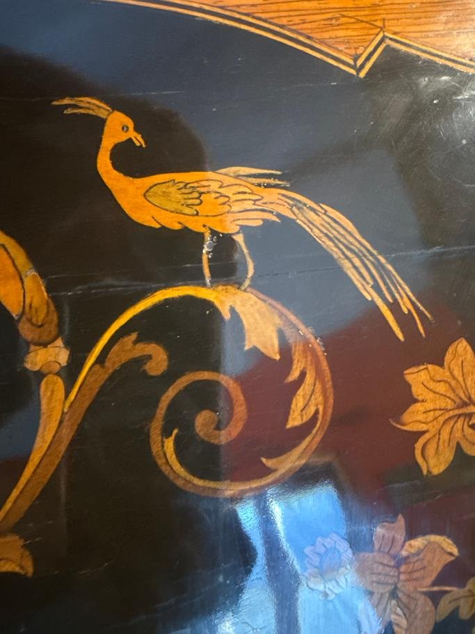 Louis XV-style Inlaid Sloping-top Desk - Napoleon III -photo-6