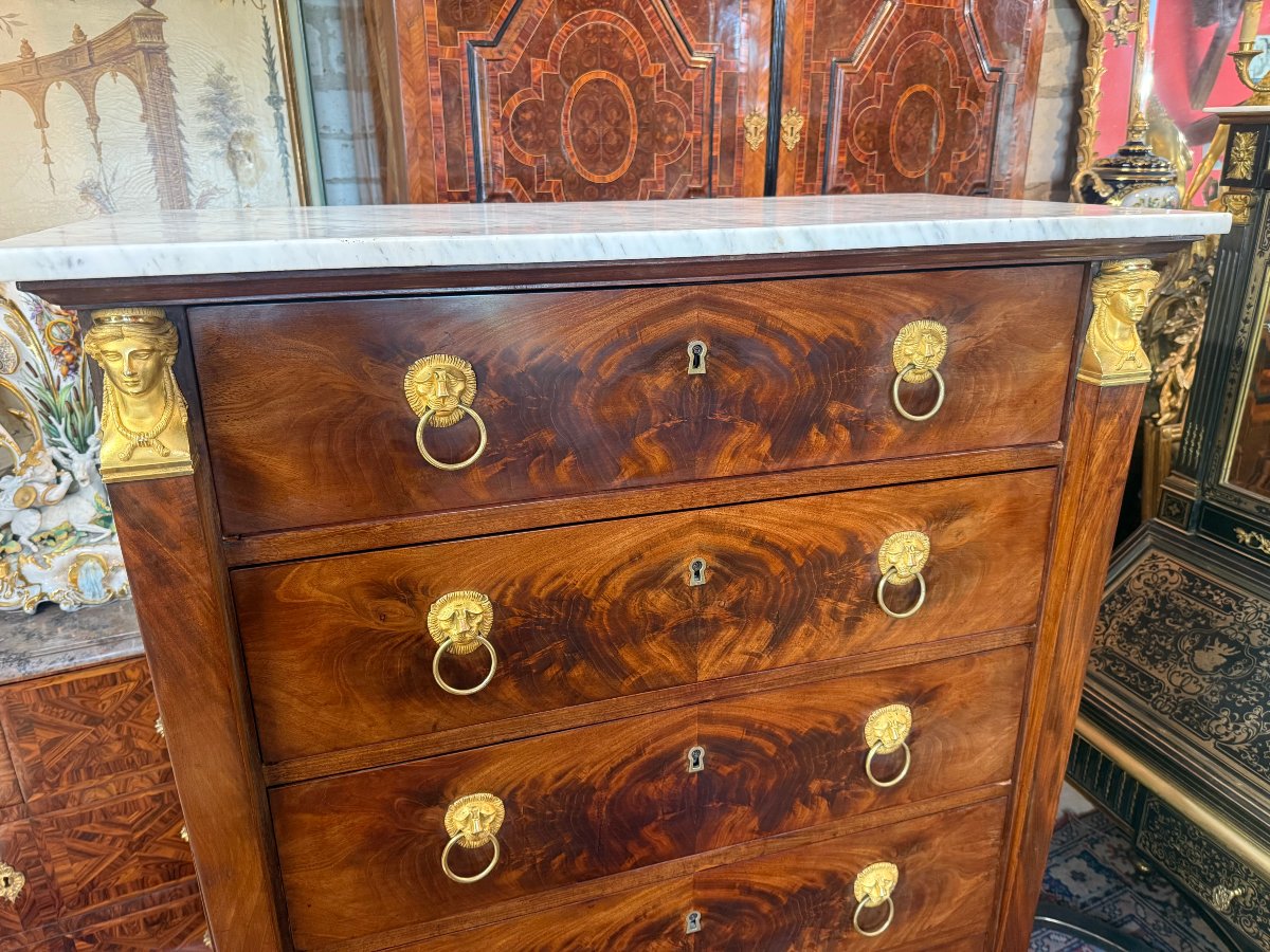 CHIFFONNIER D EPOQUE EMPIRE – RETOUR D’EGYPTE-photo-3
