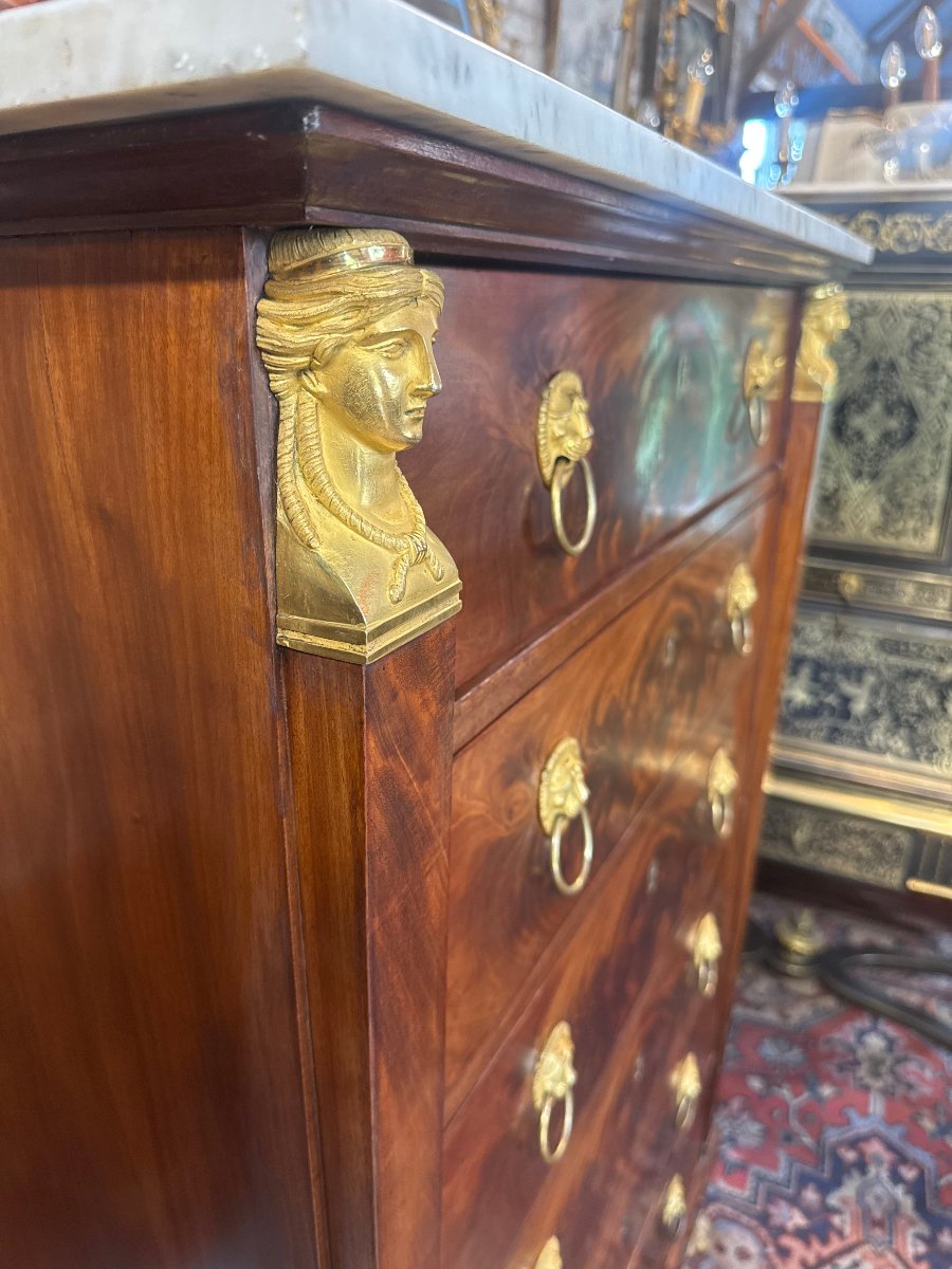 CHIFFONNIER D EPOQUE EMPIRE – RETOUR D’EGYPTE-photo-4
