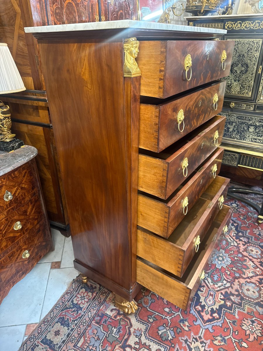CHIFFONNIER D EPOQUE EMPIRE – RETOUR D’EGYPTE-photo-4