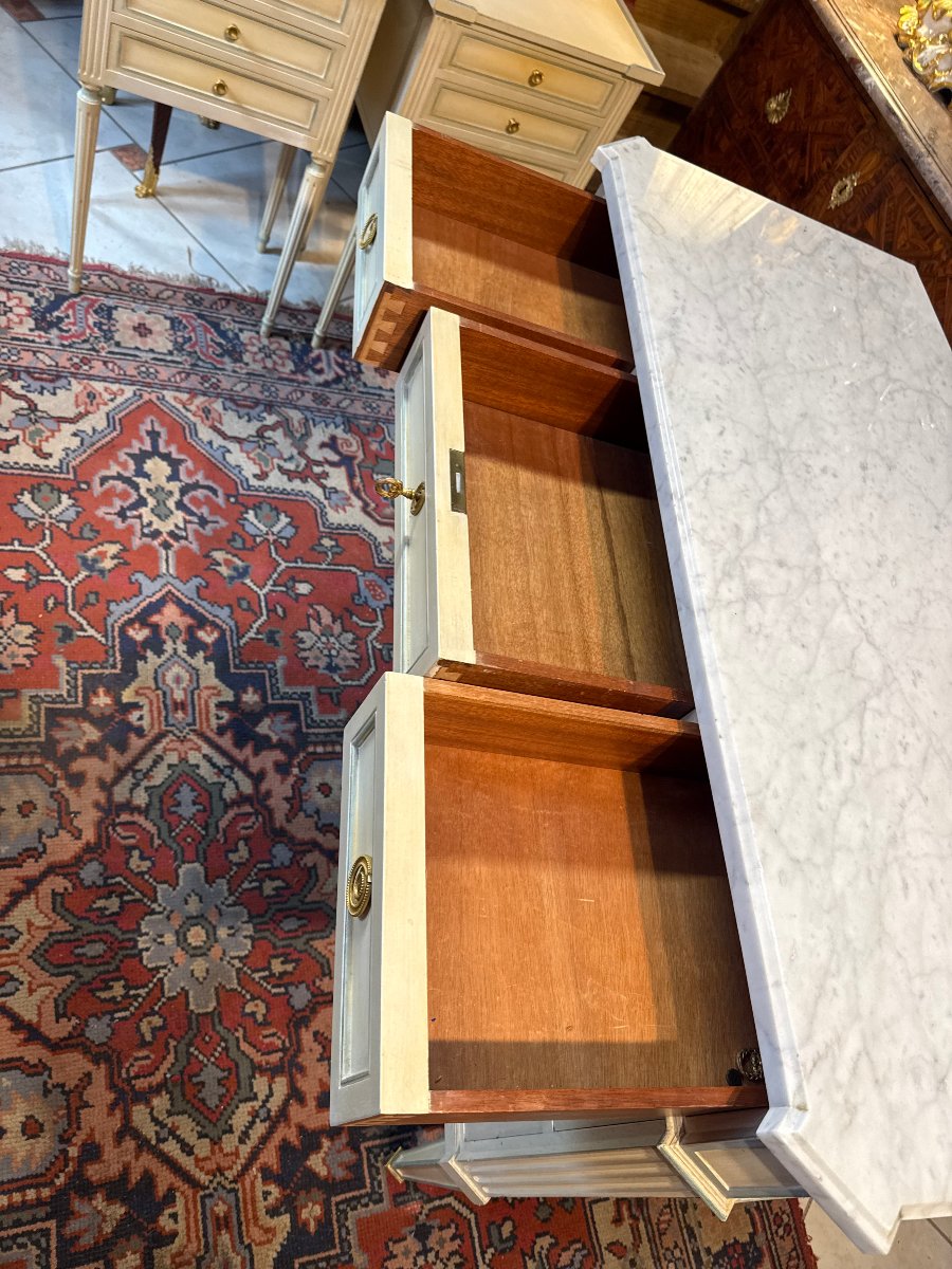 Louis XVI-style Chest Of Drawers Made Of Reclaimed Wood-photo-2