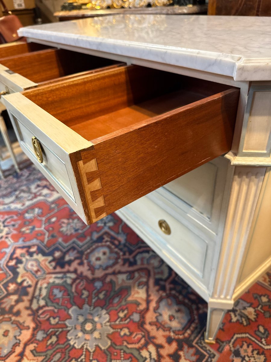 Louis XVI-style Chest Of Drawers Made Of Reclaimed Wood-photo-3
