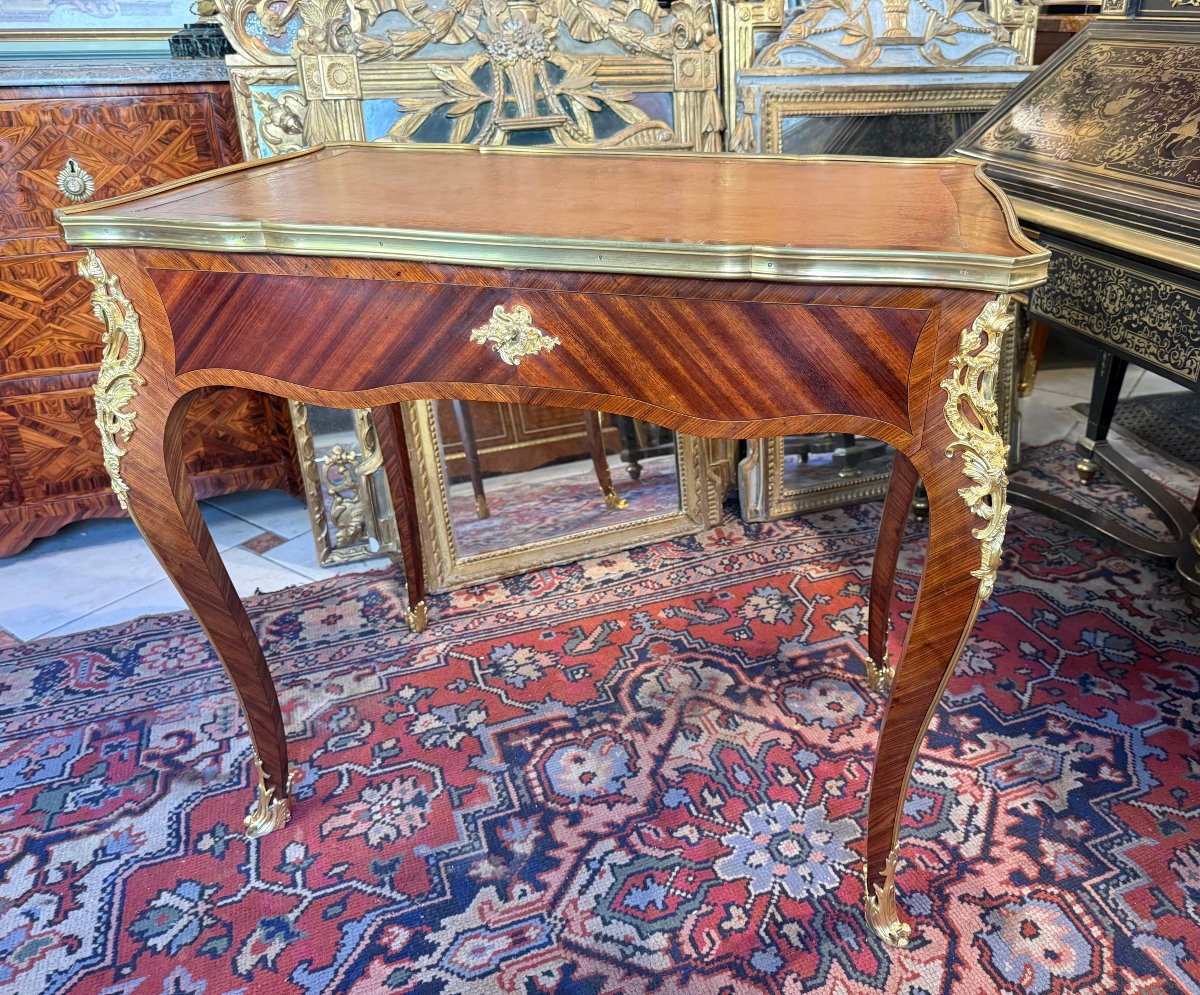 BUREAU PLAT DE STYLE LOUIS XV-photo-2
