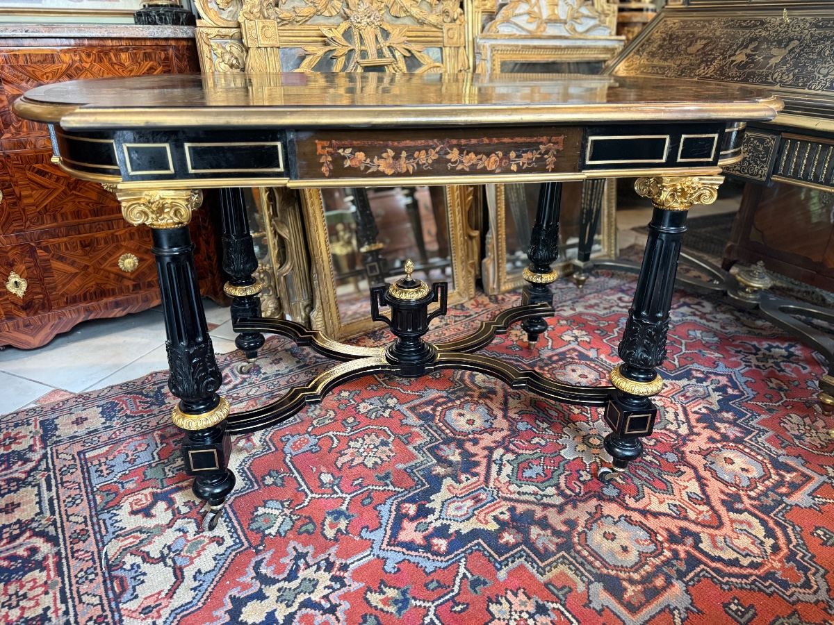 TABLE DE MILIEU OU BUREAU EPOQUE NAPOLEON III-photo-8