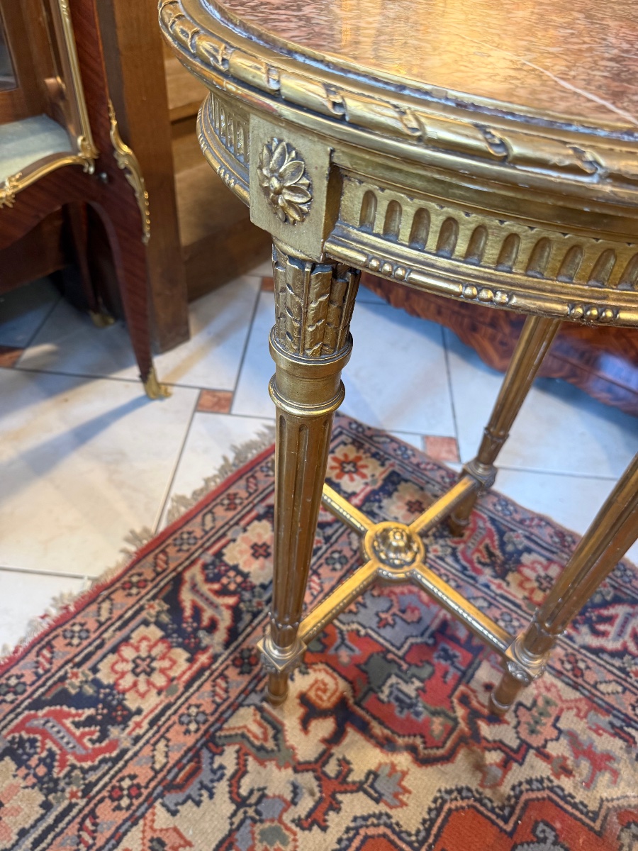 GUERIDON DE STYLE LOUIS XVI-photo-2