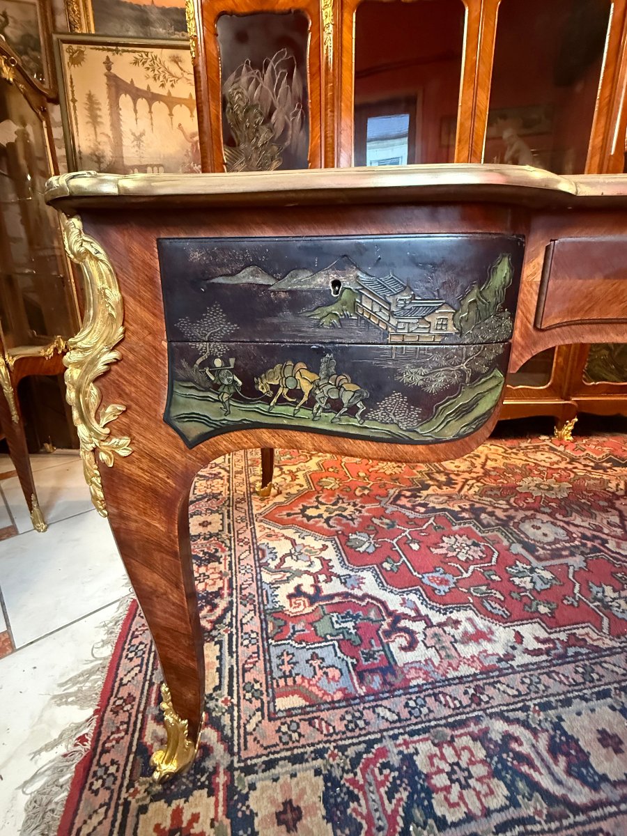 ENSEMBLE BUREAU ET CABINET DE TRAVAIL DE STYLE LOUIS XV-photo-2