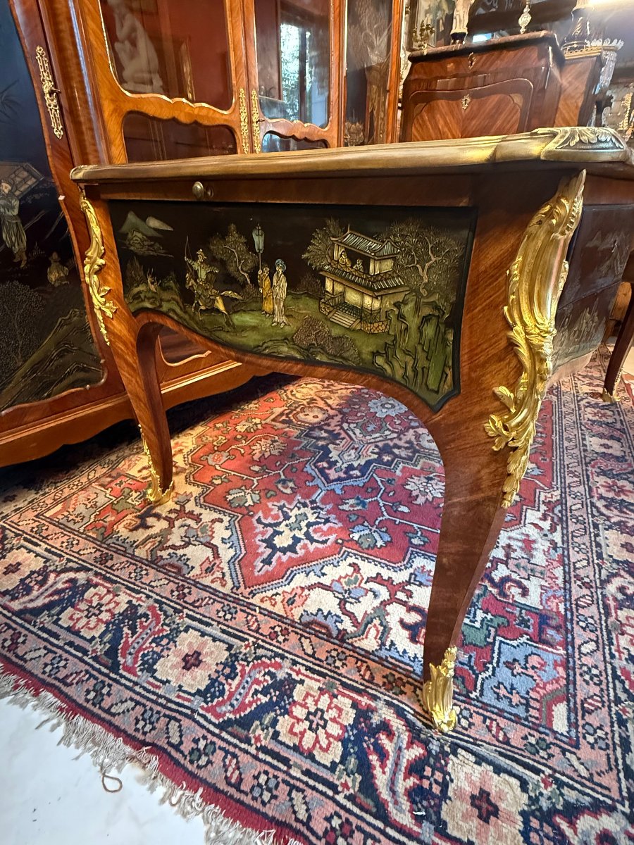 ENSEMBLE BUREAU ET CABINET DE TRAVAIL DE STYLE LOUIS XV-photo-3