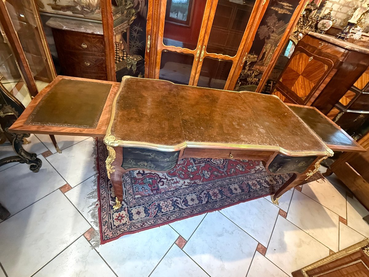 ENSEMBLE BUREAU ET CABINET DE TRAVAIL DE STYLE LOUIS XV-photo-4
