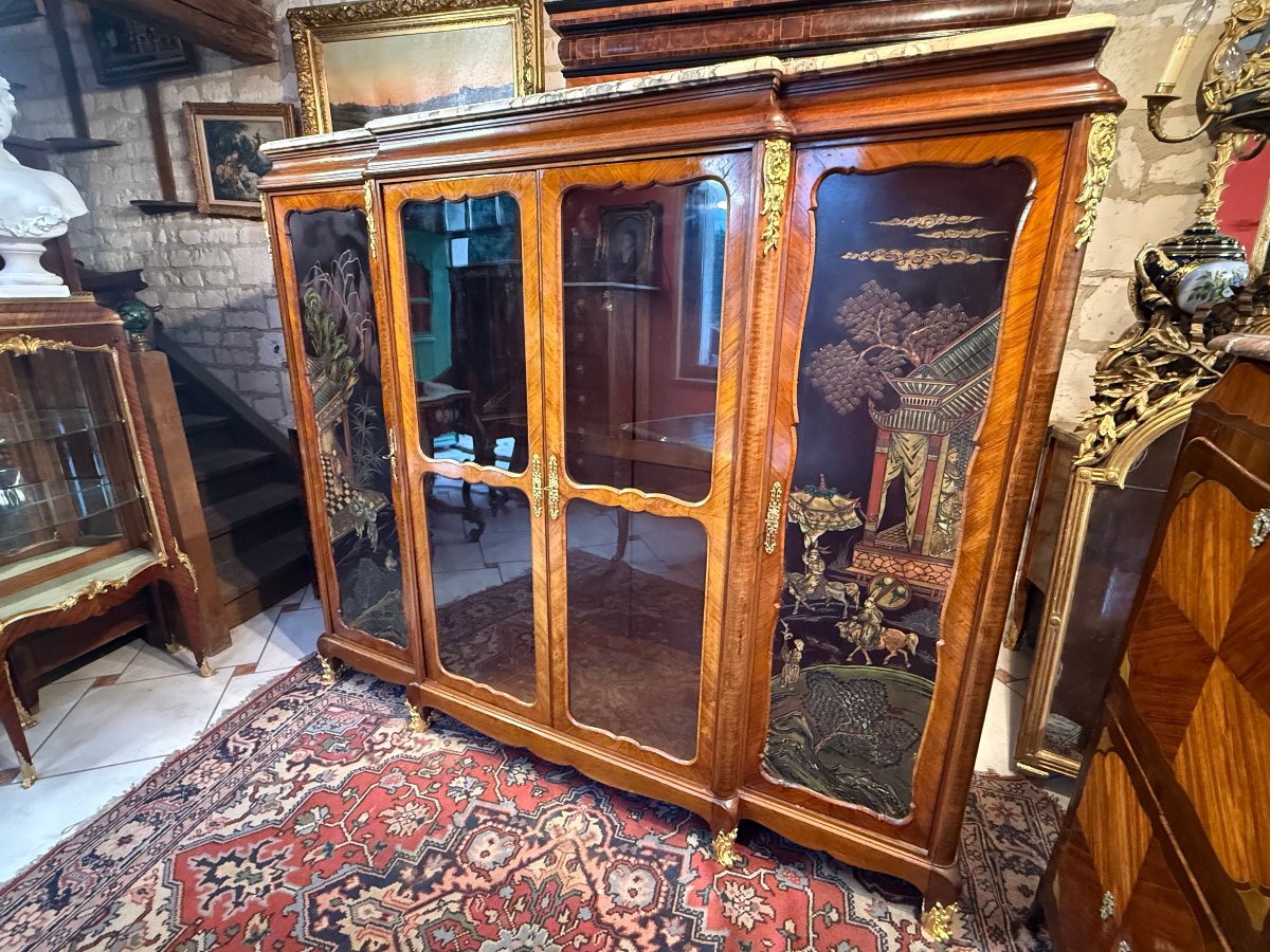 ENSEMBLE BUREAU ET CABINET DE TRAVAIL DE STYLE LOUIS XV-photo-3