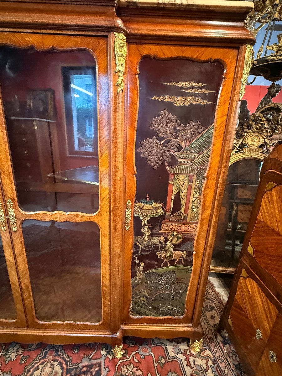 ENSEMBLE BUREAU ET CABINET DE TRAVAIL DE STYLE LOUIS XV-photo-4