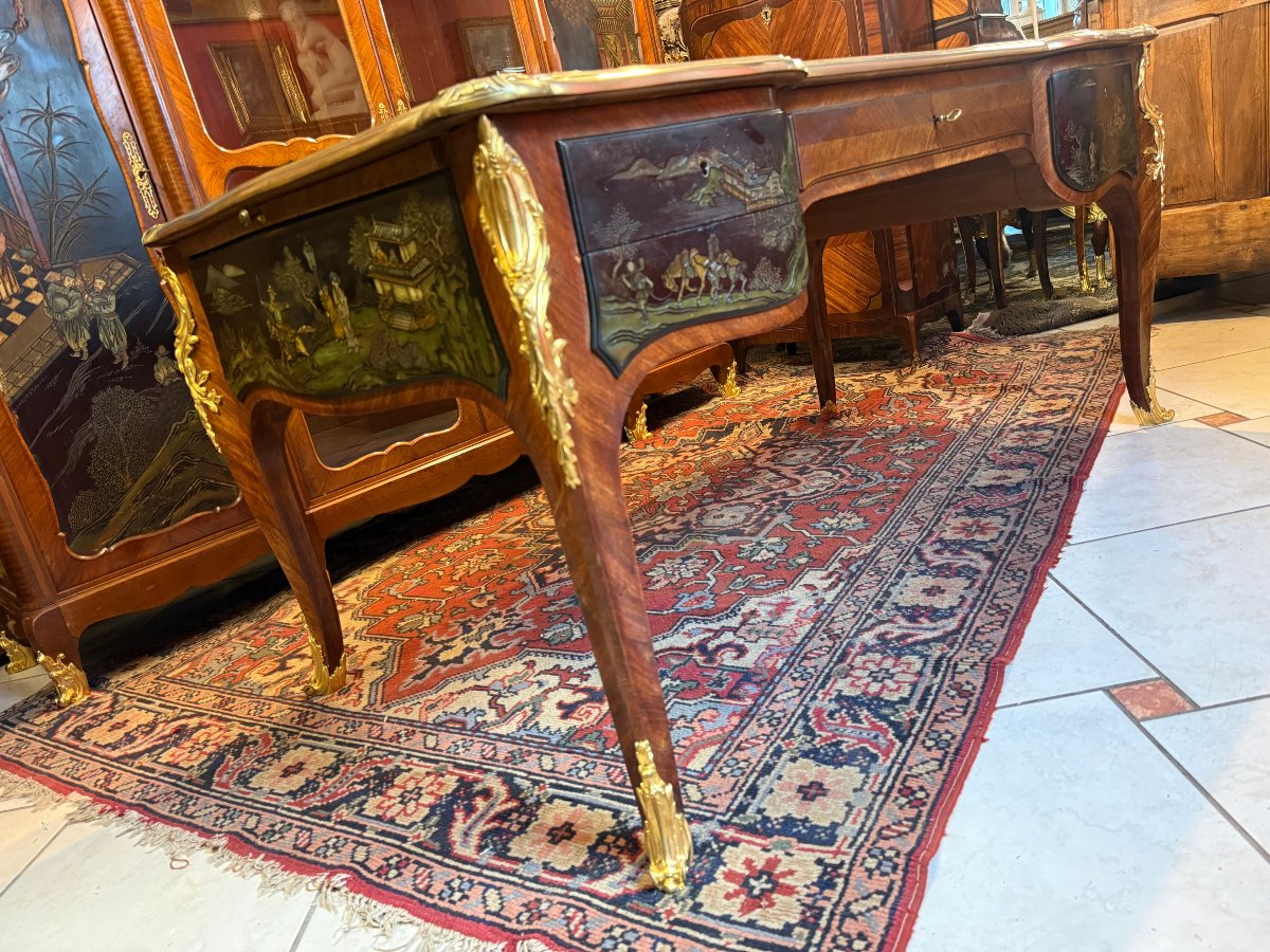 ENSEMBLE BUREAU ET CABINET DE TRAVAIL DE STYLE LOUIS XV-photo-8